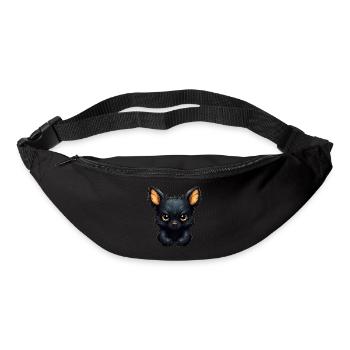 Super cute Dog retro style - Bum bag - black - Front