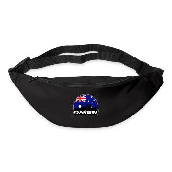 Darwin Australien Flagge Skyline Silhouette Reisen - Gürteltasche - Schwarz - Vorne