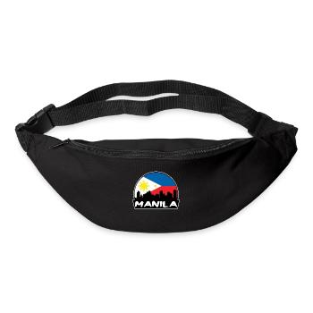 Manila Philippines Flag Skyline Silhouette Travel - Bum bag - black - Front