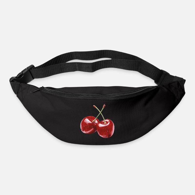Kirsche - Gürteltasche - Schwarz