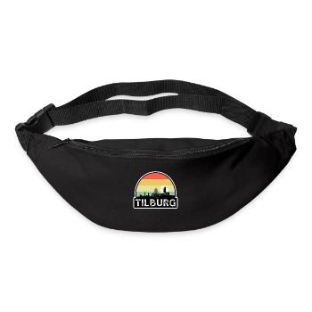 Tilburg Niederlande Flagge Skyline Reisesouvenir - Gürteltasche - Schwarz - Vorne