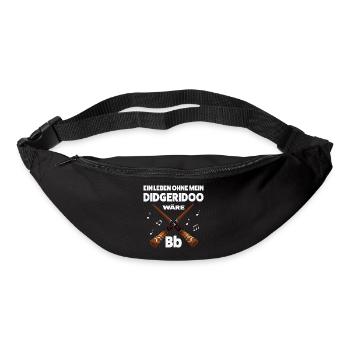 Didgeridoo Musiker Musiktherapie Geschenk - Gürteltasche - Schwarz - Vorne