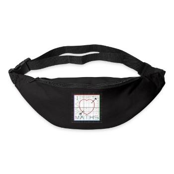 I Love Maths (white background) - Bum bag - black - Front