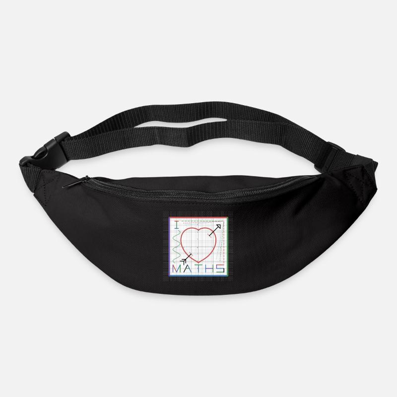 I Love Maths (white background) - Bum bag - black