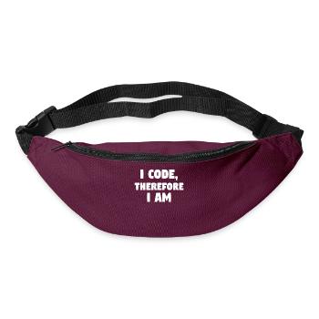 I Code, Therefore I Am! #ProgrammingLife - Gürteltasche - Burgunderrot - Vorne