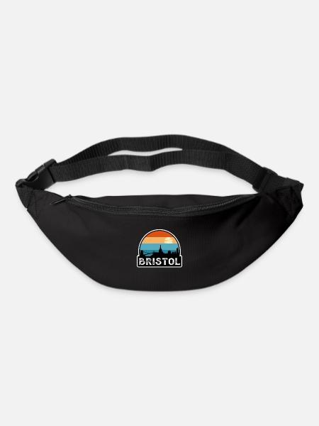 Bristol England Flag Skyline Travel Souvenir - Bum bag - black