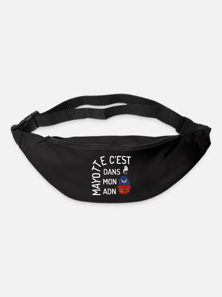 T SHIRT MAYOTTE C'EST DANS MON ADN - Sac banane - noir