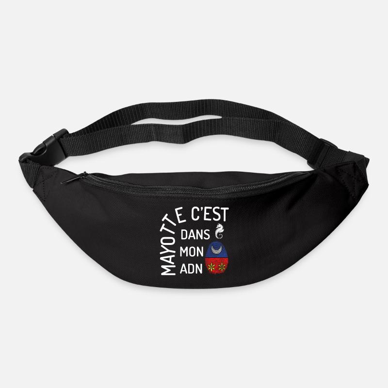 T SHIRT MAYOTTE C'EST DANS MON ADN - Sac banane - noir