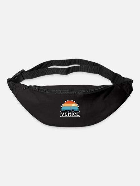 Venise Italie Flag Skyline Souvenir de voyage - Sac banane - noir