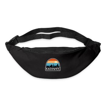Katowice Poland Flag Skyline Travel Souvenir - Bum bag - black - Front