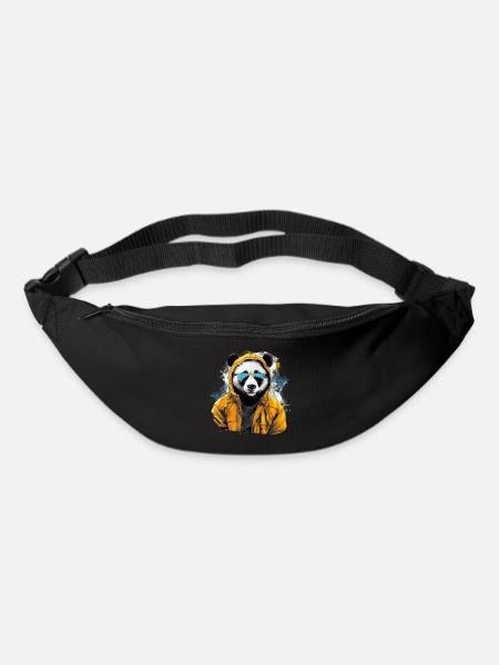 Panda großer Streetstyle | Panda-Liebhaber - Gürteltasche - Schwarz