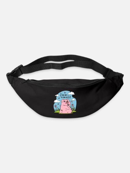 Hoferbin Hoferbe Spruch Küss mich Ich erbe den Hof - Gürteltasche - Schwarz