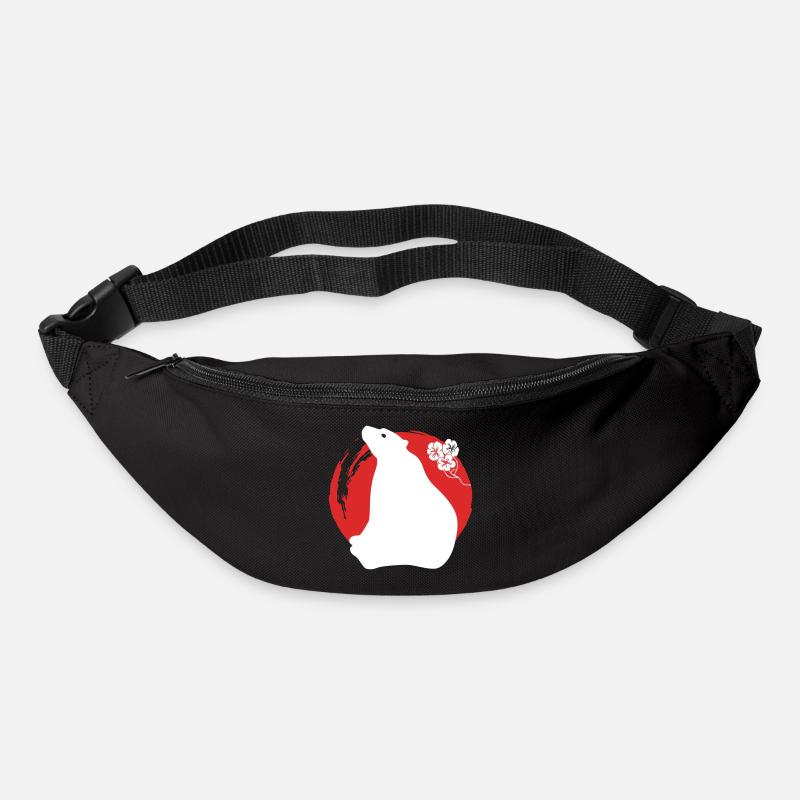 Bär Silhouette Japanisch - Gürteltasche - Schwarz