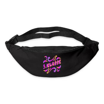 3. Klasse Grundschule - Drittklässlerin Mädchen - Gürteltasche - Schwarz - Vorne