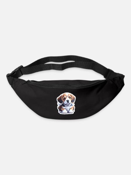 Chiot Beagle mignon - Sac banane - noir
