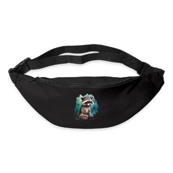 Cute raccoon - Bum bag - black - Front