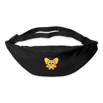 Butterfly Cartoon Kawaii Watercolor Illustration - Bum bag - black - Front