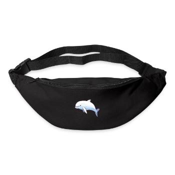 Beluga Whale Cartoon Kawaii Colorful Illustration - Bum bag - black - Front