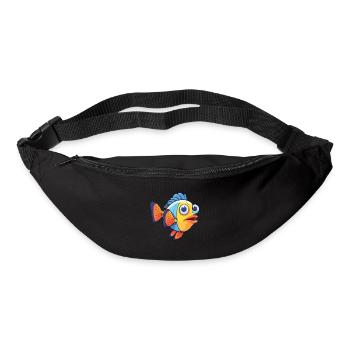 Clown Tang Cartoon Kawaii Aquarelle Illustration - Sac banane - noir - Devant