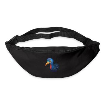 Cassowary Cartoon Kawaii Watercolor Illustration - Bum bag - black - Front