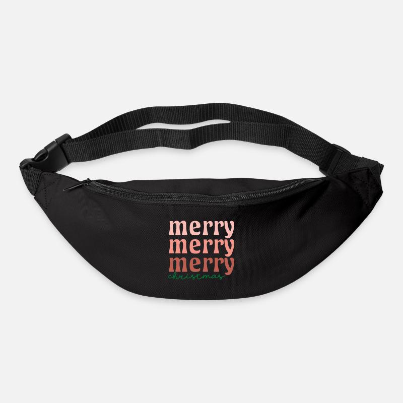 Merry Merry Merry Christmas - Bum bag - black