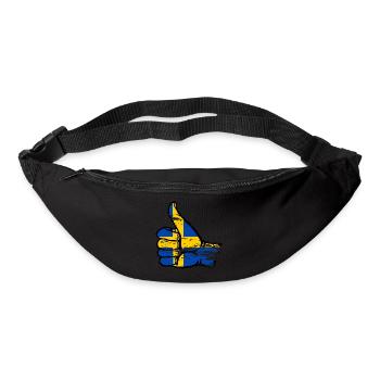 Schweden Flagge OK Symbol used - Gürteltasche - Schwarz - Vorne