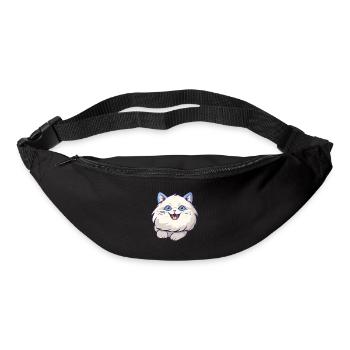 Ragdoll Katze Cartoon Aquarell Illustration - Gürteltasche - Schwarz - Vorne