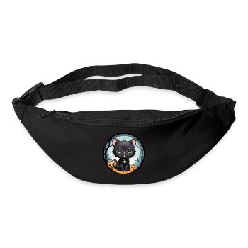 Halloween - Black Cat Full Moon Pumpkins - Bum bag - black - Front