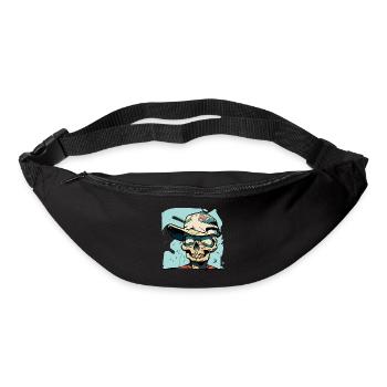 Totenkopf im Graffiti-Stil - Gürteltasche - Schwarz - Vorne