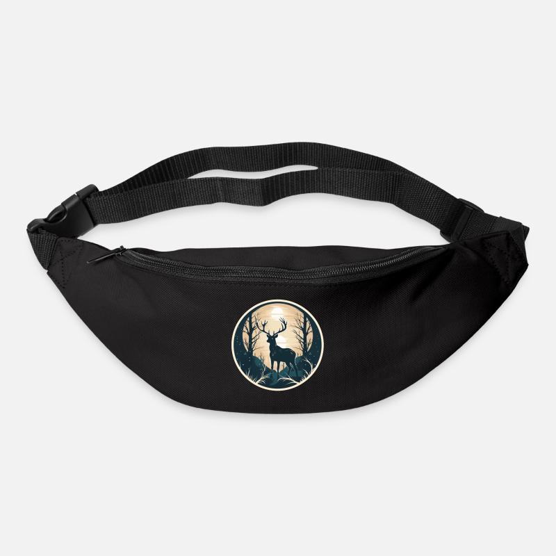 Hirsch Natur - Gürteltasche - Schwarz