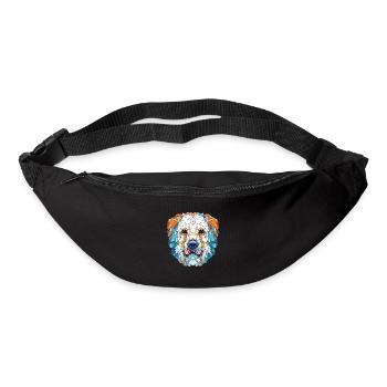 Maremma Sheepdog Dog Breed Watercolor Illustration - Bum bag - black - Front