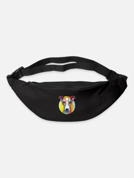 Whippet-Hunderasse Bunte Aquarell-Illustration - Gürteltasche - Schwarz