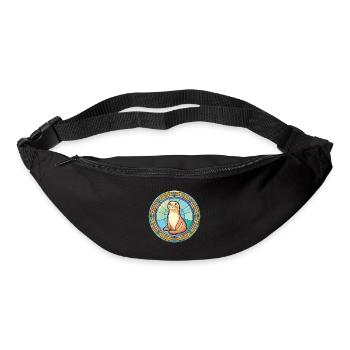 Seal Colorful Watercolor Animal Pet Illustration - Bum bag - black - Front