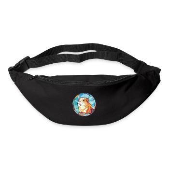 Guinea Pig Colorful Watercolor Animal Illustration - Bum bag - black - Front