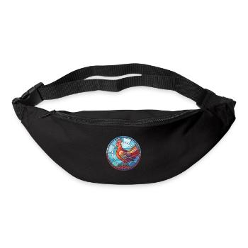 Henne bunte Aquarell-Tier-Haustier-Illustration - Gürteltasche - Schwarz - Vorne