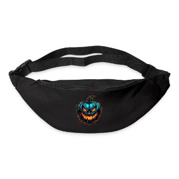 Gruseliger Bunter Halloween Kürbis - Gürteltasche - Schwarz - Vorne