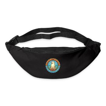 Seal Colorful Watercolor Animal Pet Illustration - Bum bag - black - Front