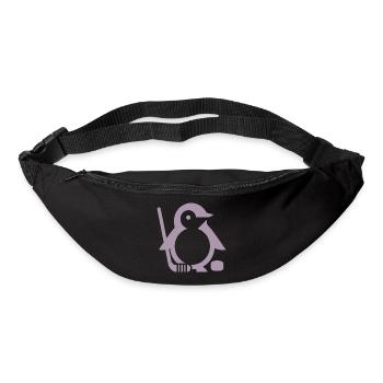 Minimalistischer Pinguin Eishockeyspieler - - Gürteltasche - Schwarz - Vorne