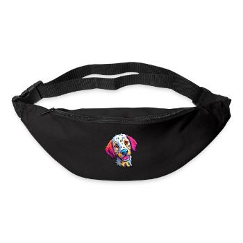 Dalmatinische Hunderasse Cartoon Kawaii Illustration - Gürteltasche - Schwarz - Vorne