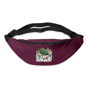 Exuberant Christmas tree party - Bum bag - burgundy - Front