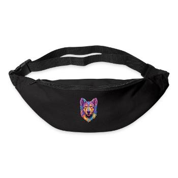 Bohemian Shepherd Dog Breed Cartoon Kawaii Illustr - Bum bag - black - Front