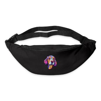 Alte dänische Vorstehhunderasse Karikatur Kawaii Illust - Gürteltasche - Schwarz - Vorne