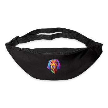 Stabij Hunderasse Cartoon Kawaii Illustration - Gürteltasche - Schwarz - Vorne