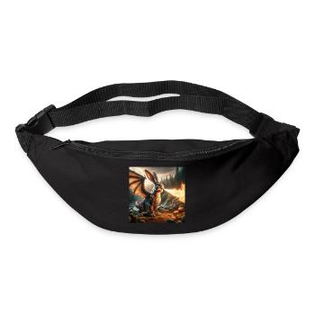 Feuerspeiender Hase Drache #14 - Gürteltasche - Schwarz - Vorne