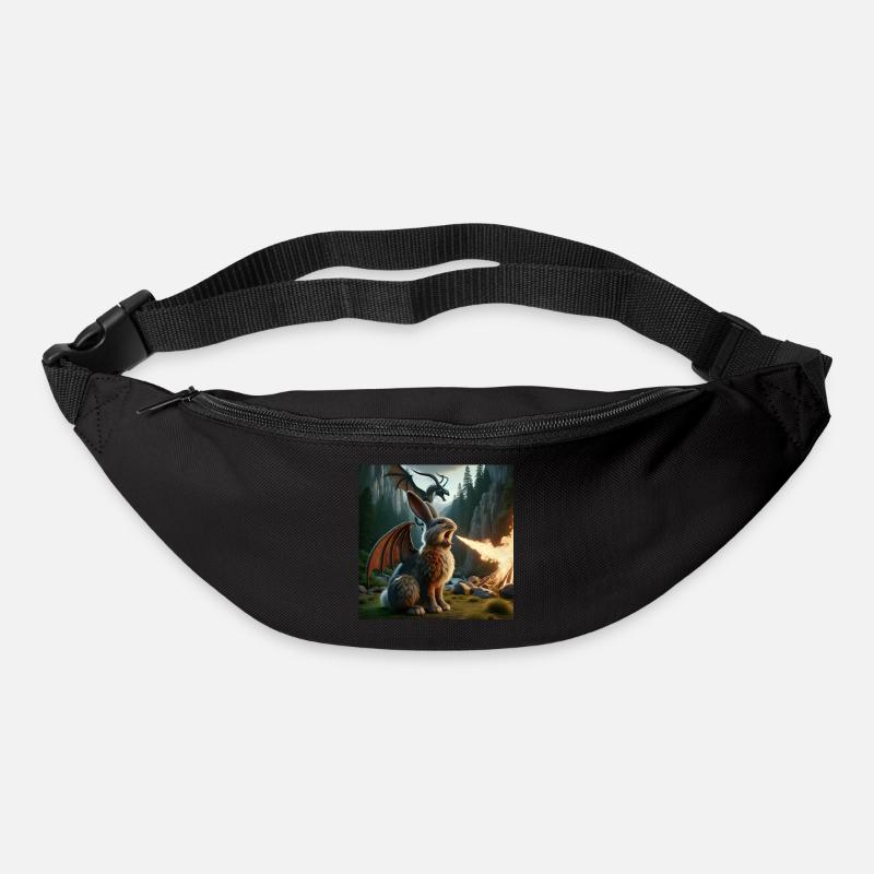 Dragon Lapin Cracheur de Feu #21 - Sac banane - noir