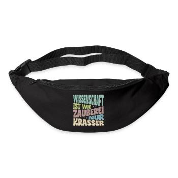Wissenschaft ist wie Zauberei, nur krasser. - Gürteltasche - Schwarz - Vorne