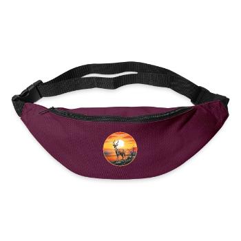 Impala Buntes Aquarell Cartoon Kawaii Tier - Gürteltasche - Burgunderrot - Vorne