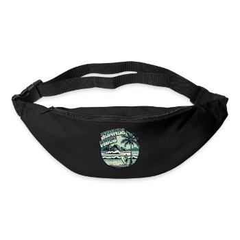 Retro Surfer Sommer Palmen Strand Sonne Urlaub - Gürteltasche - Schwarz - Vorne