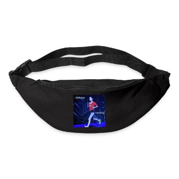 Joggerin, laufsüchtige Frau - Gürteltasche - Schwarz - Vorne