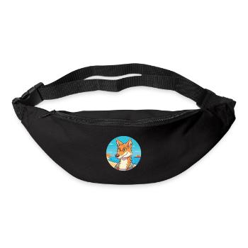 Coyote Watercolor Cartoon Kawaii Clipart Animal - Bum bag - black - Front